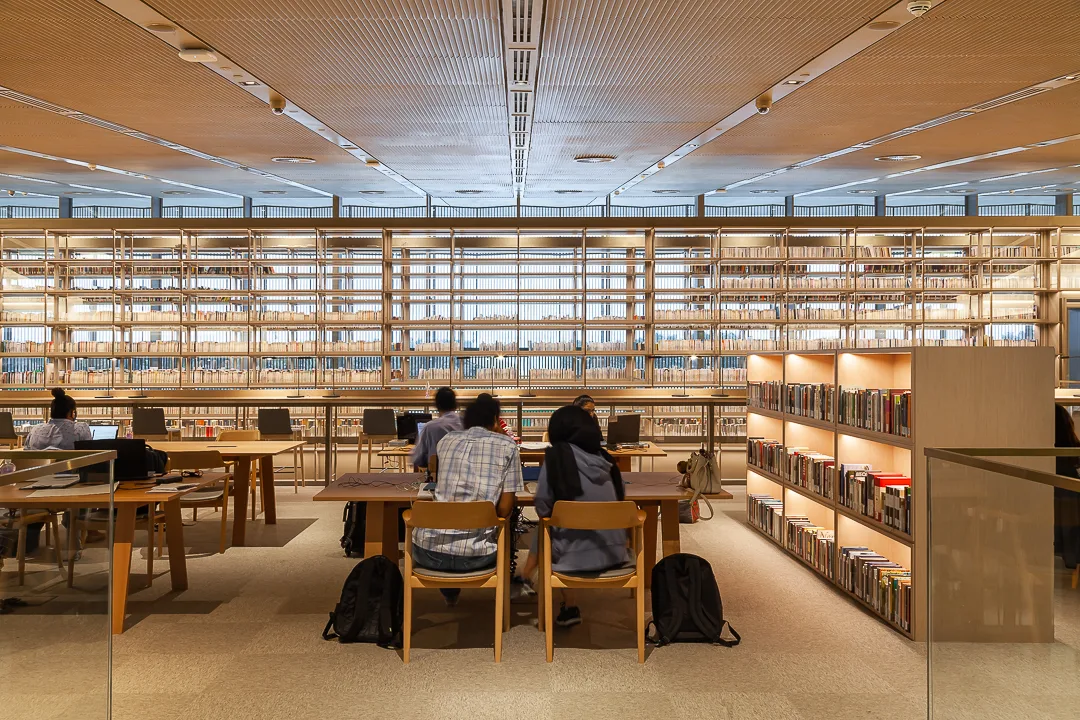 The reading room at House of Wisdom, Sharjah, in use