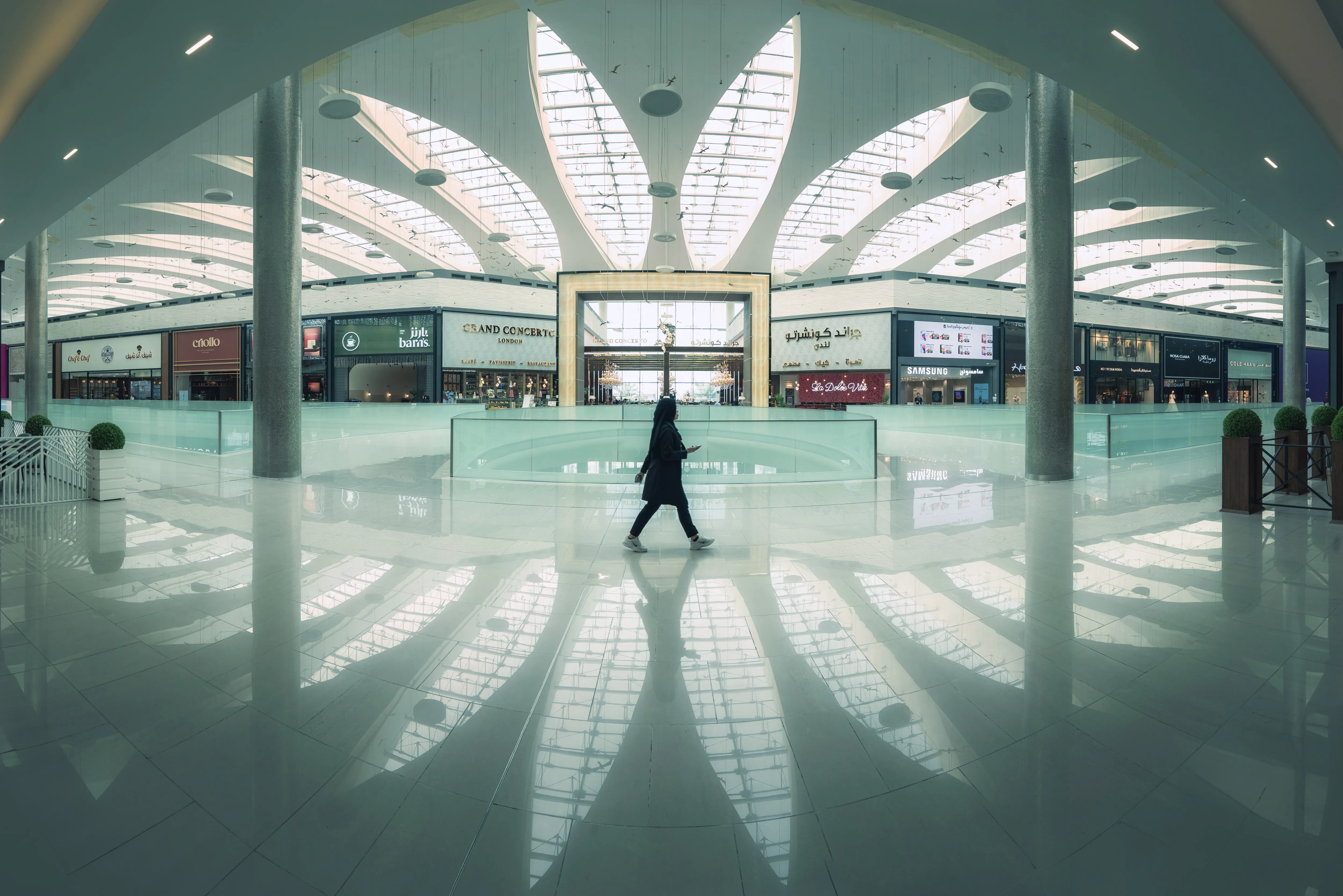 The vaulted skylight atrium at Mall of Arabia, Jeddah