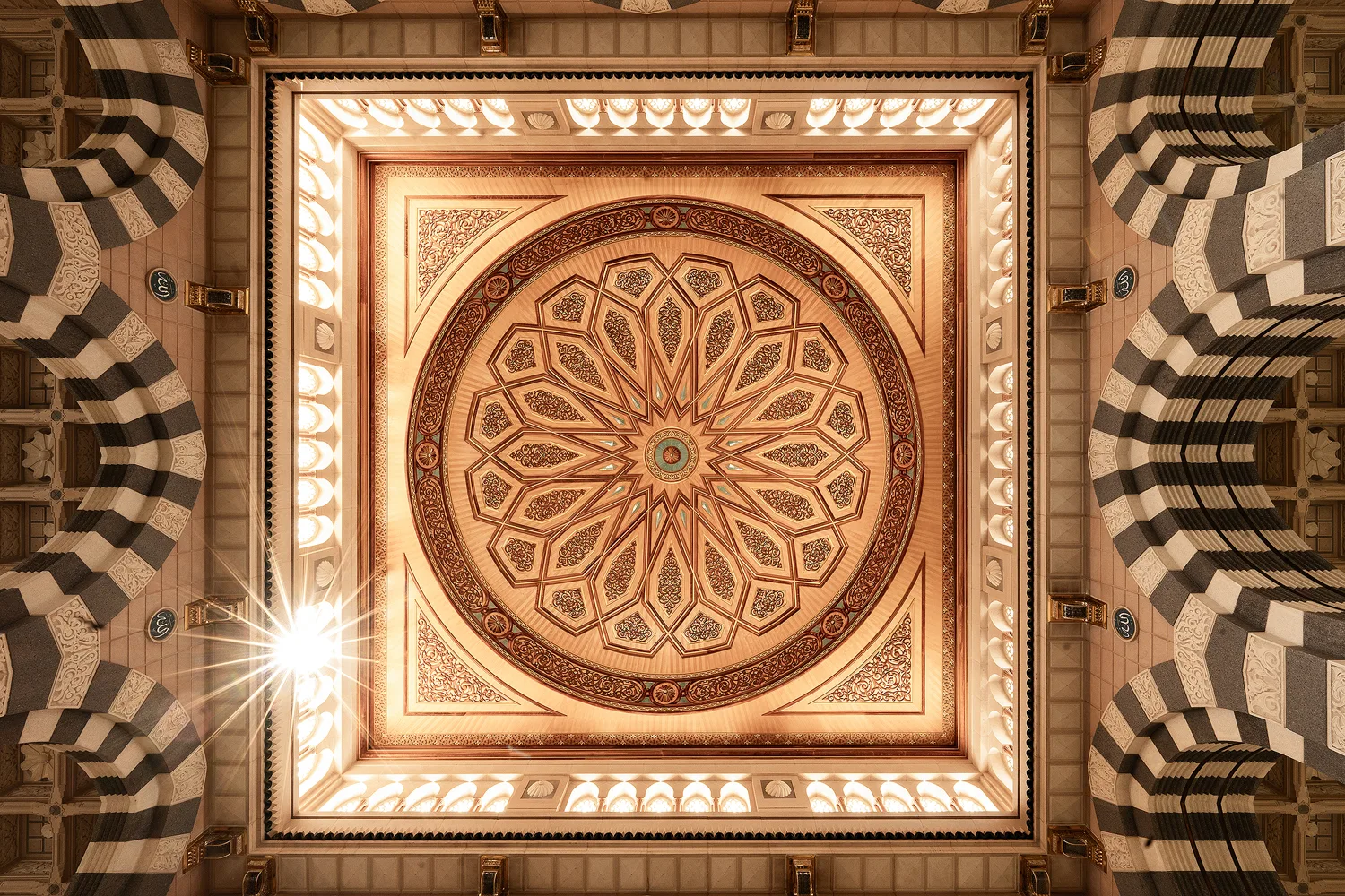 A dome of Al-Masjid an-Nabawi, Medina