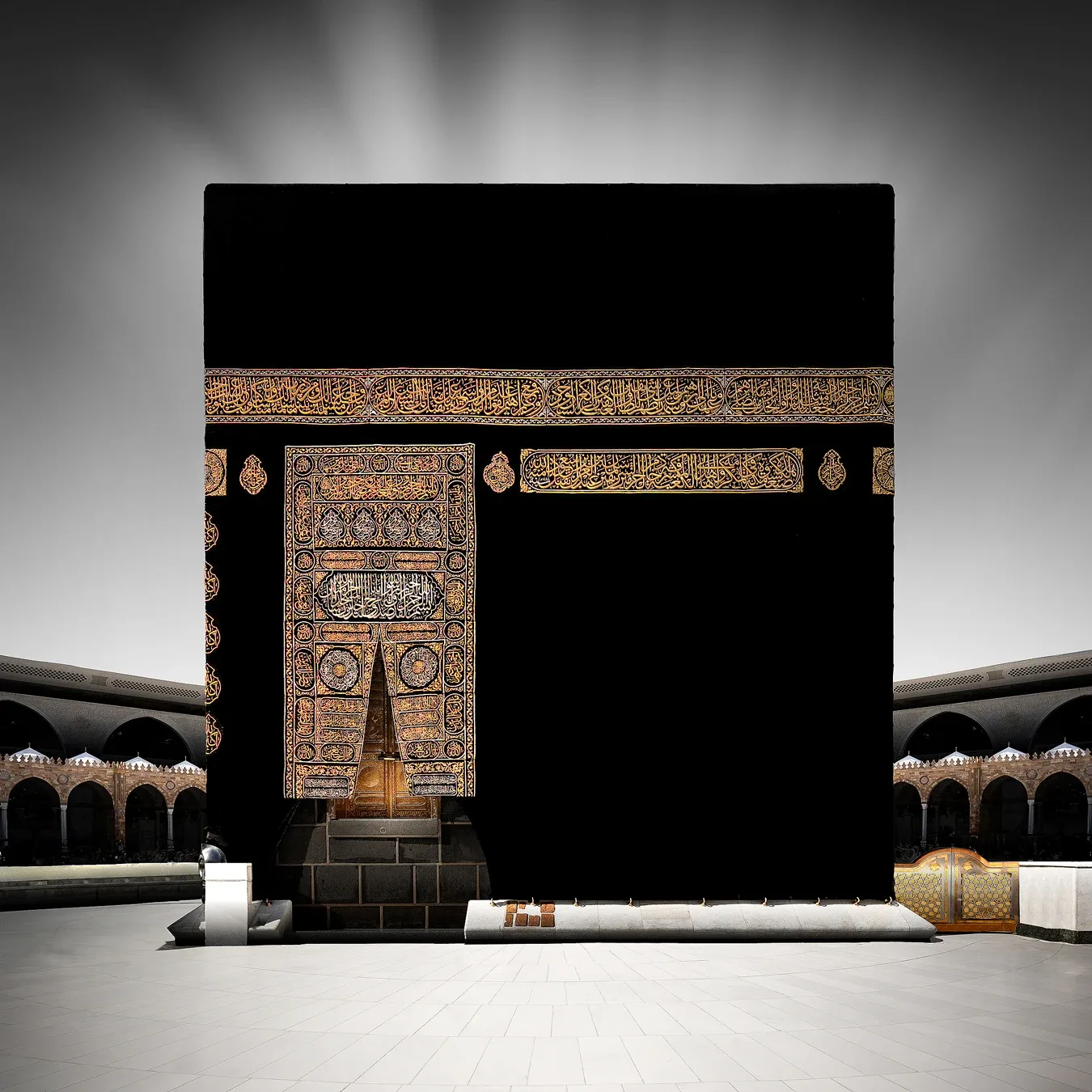 The Kaaba, Masjid al-Haram, Mecca, photographed empty by Shoayb Khattab