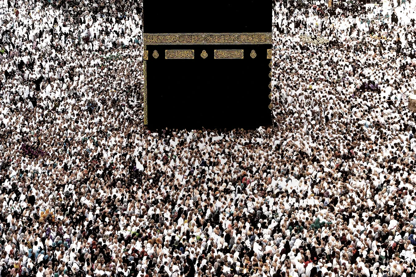 The Mataf and the Kaaba, Masjid al-Haram, Mecca, photographed empty by Shoayb Khattab