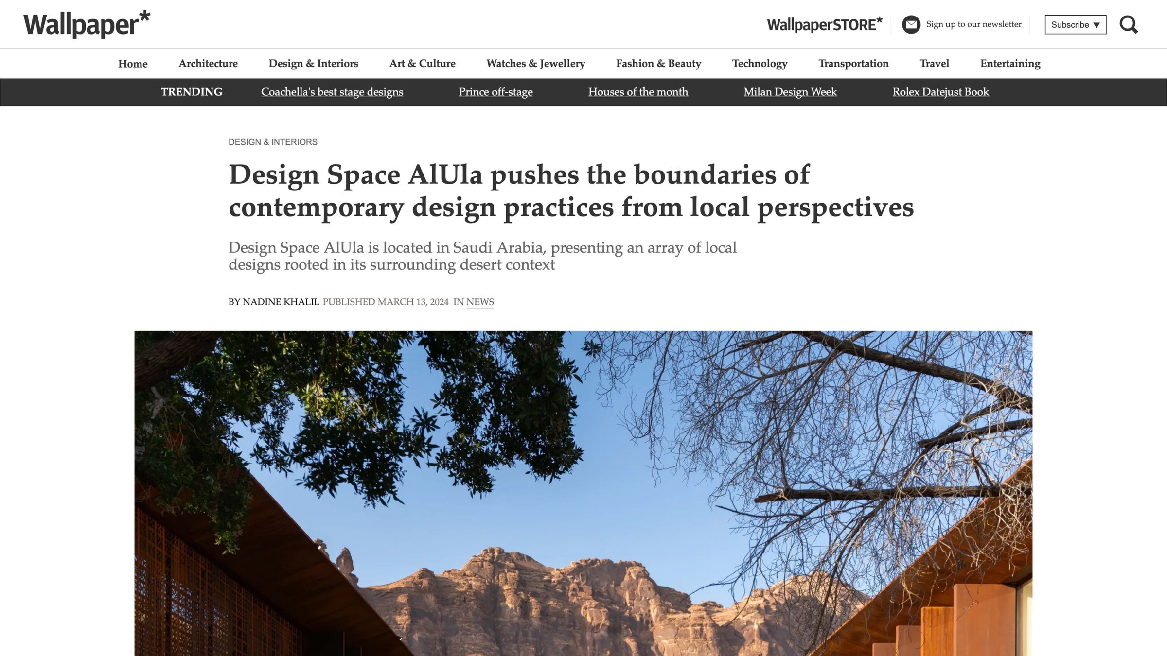 Shoayb Khattab featured in Wallpaper*