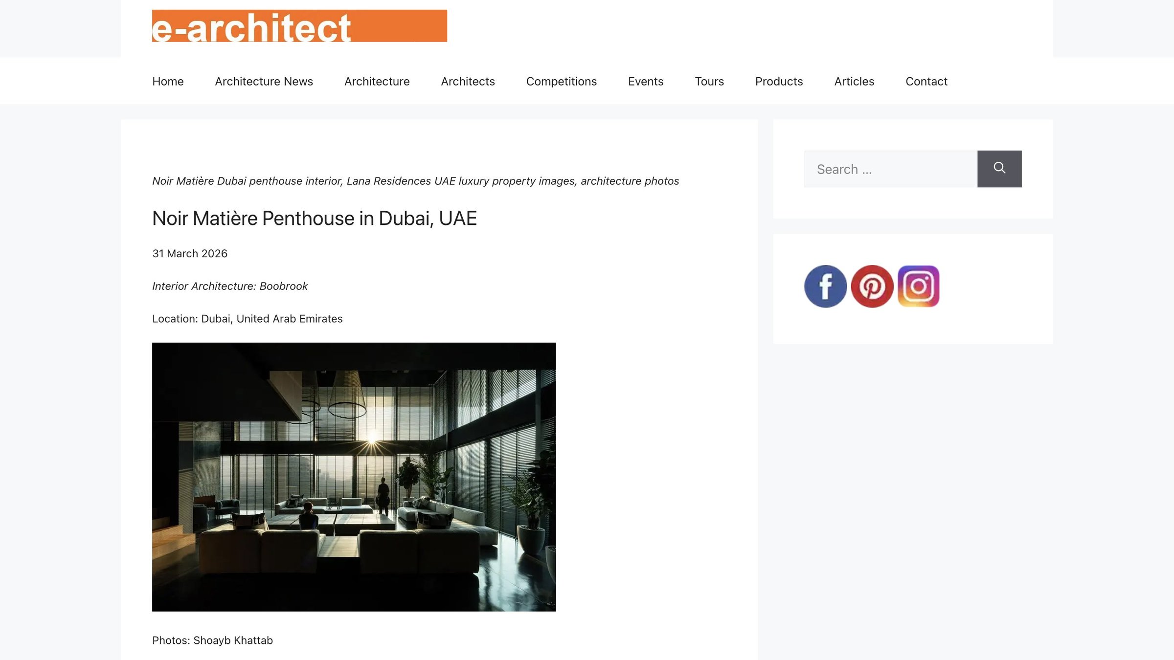 Shoayb Khattab featured in e-architect